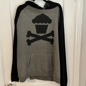 Grey & black Johnny Cupcakes hoodie